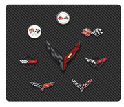 corvette-generations-c1-c8-carbon-computer-mouse-pad