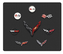 corvette-generations-c1-c8-carbon-computer-mouse-pad