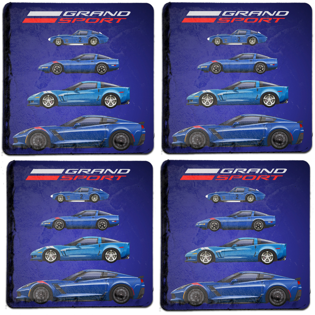 corvette-grand-sport-generations-stone-tile-coaster-bundle-set-of-4