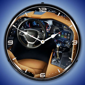 C7 Corvette Dash Lighted Clock - [Corvette Store Online]