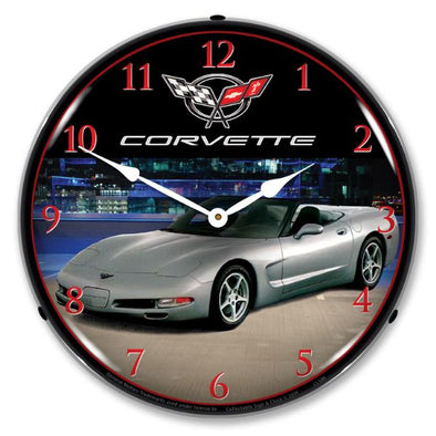 C5 Corvette Sebring Silver Metallic Clock-GM24031553-corvette-store-online