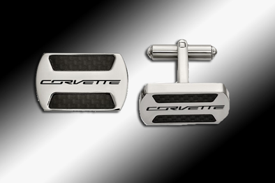 C7 Corvette Carbon Fiber Cufflinks - [Corvette Store Online]