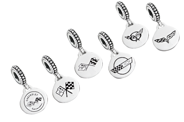 C1 C6 Corvette Pandora Style Dangle Bead Charms