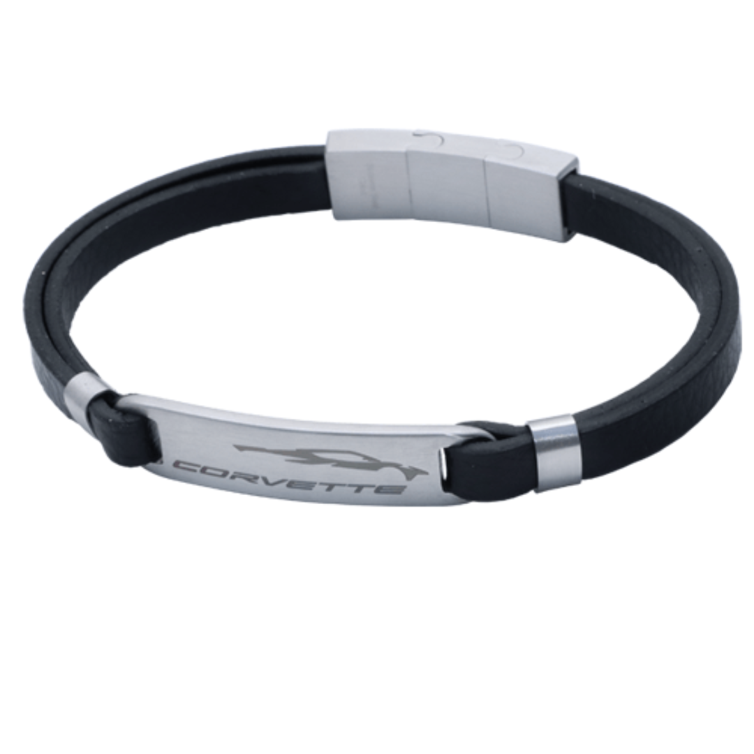 mens-c8-corvette-gesture-leather-bracelet
