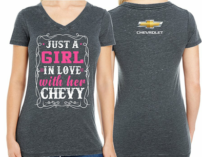 Girl in Love with her Chevy Tee