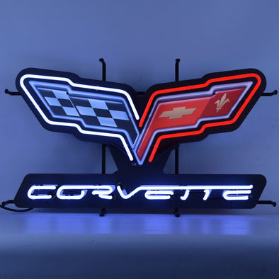 C6 Corvette Neon Sign With Backing - [Corvette Store Online]