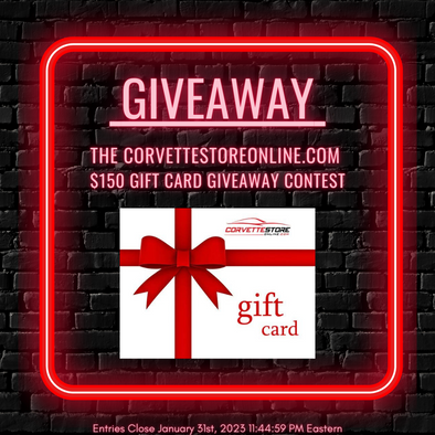 The CorvetteStoreOnline.com $150 Gift Card Contest Giveaway