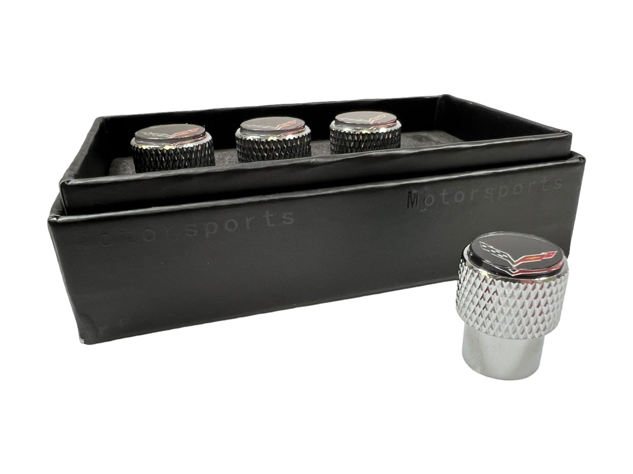Chevrolet Corvette C7 Knurled Valve Stem Caps