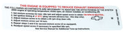 1968-1968 Corvette Label. Emission 400 & 435 Horsepower Manual - CA-0213-Corvette-Store-Online
