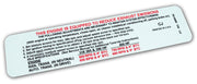1969-1969 Corvette Label. Emission 390,400 Horsepower - CA-0237-Corvette-Store-Online