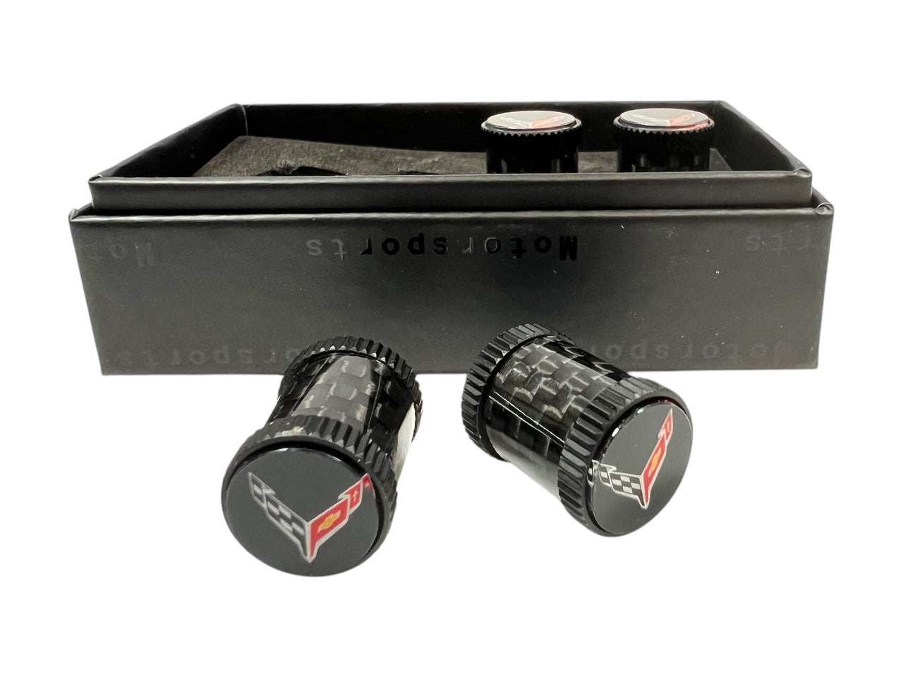 Chevrolet Corvette C8 Carbon Fiber Valve Stem Caps