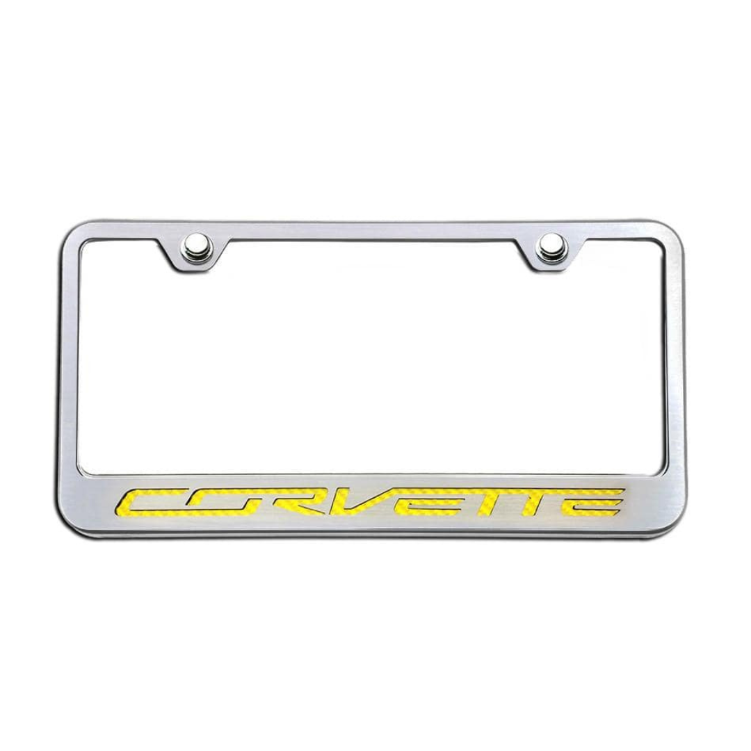 C7 Corvette License Plate Frame | "Corvette" Lettering