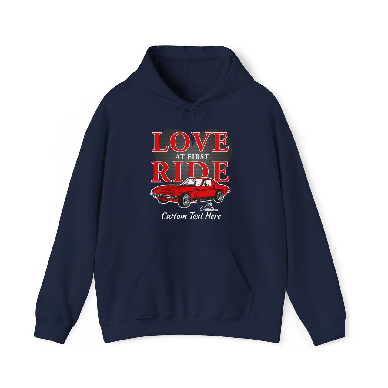 Corvette Love at First Ride Personalized Cotton-Blend Hoodie