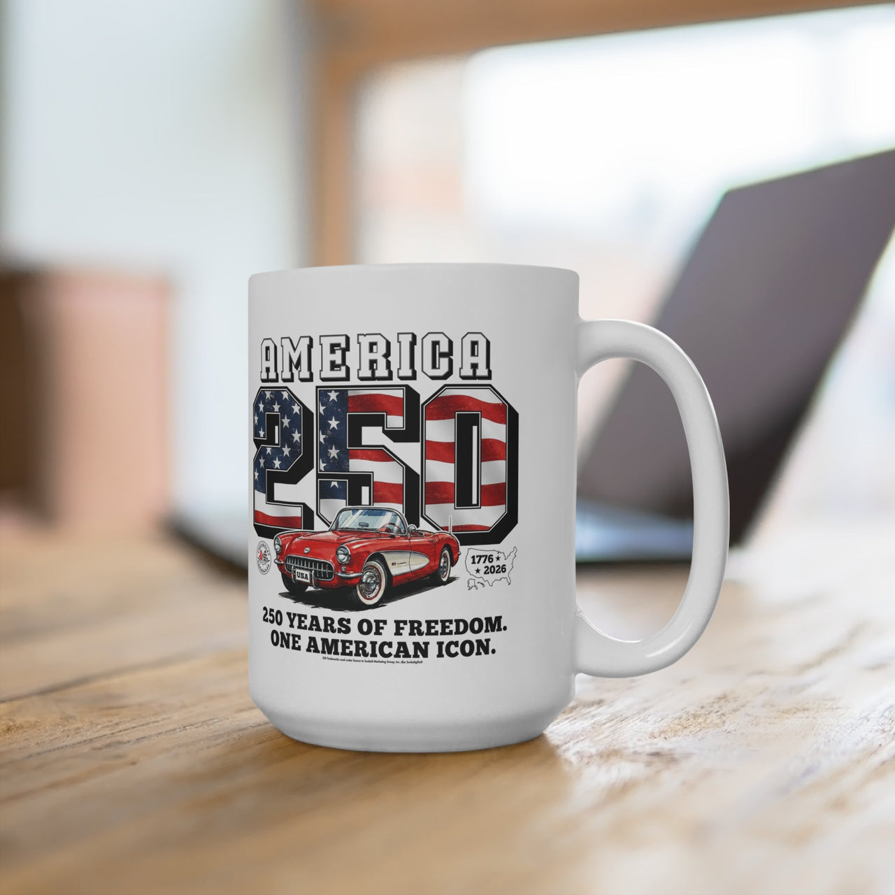 Corvette America 250 "250 Years of Freedom" Premium C1 Ceramic Mug – 15oz
