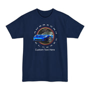 c6-corvette-personalized-circle-logo-with-car-unisex-tall-beefy-t®-cotton-t-shirt