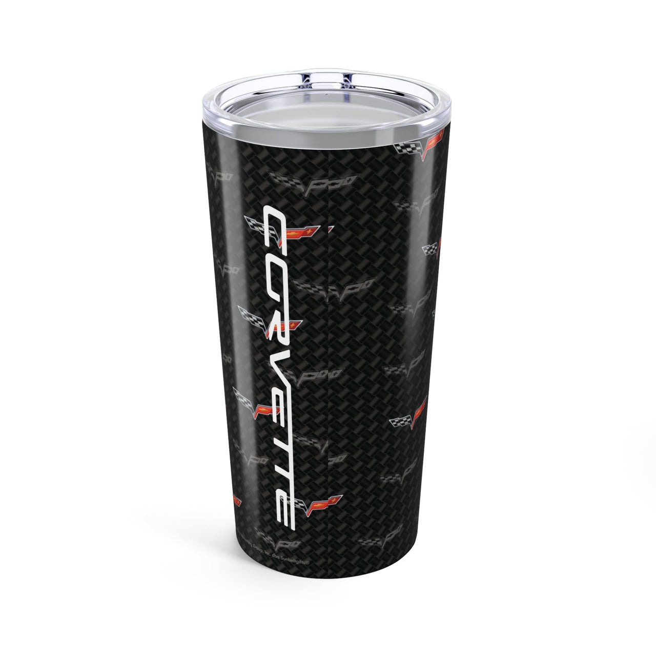 Corvette C6 Logo Toss  Pattern Carbon Tumbler 20oz