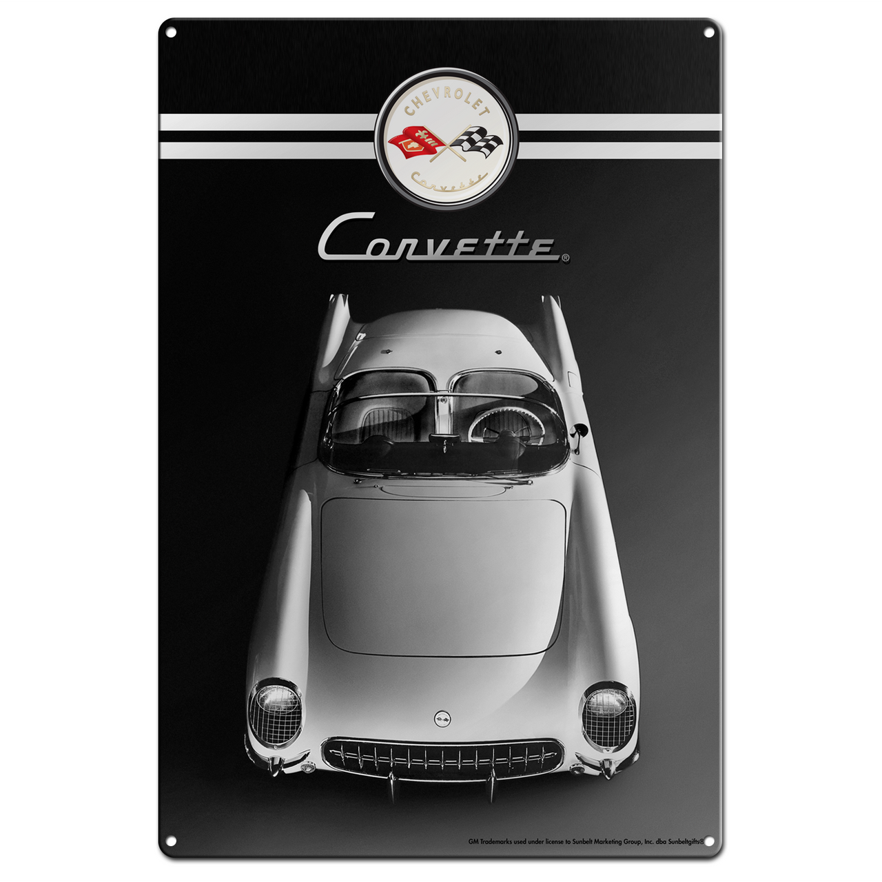 Corvette 1953 C1 Aluninum Sign 12" x 16" Vintage Muscle Car Wall Art