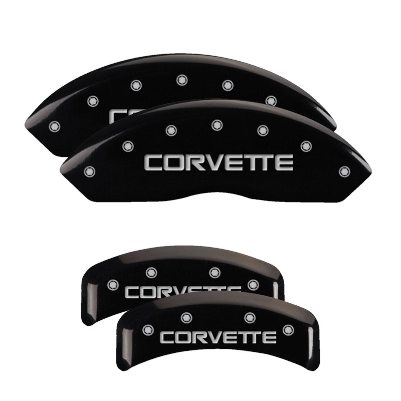 C4 Corvette Script, Black - C4 Corvette MGP Brake Caliper Covers