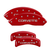 C4 Corvette Script, Red - C4 Corvette MGP Brake Caliper Covers