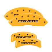 C4 Corvette Script, Yellow - C4 Corvette MGP Brake Caliper Covers