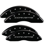 C6 Corvette Script, Black - C6 Corvette Z06 Grand Sport MGP Brake Caliper Covers