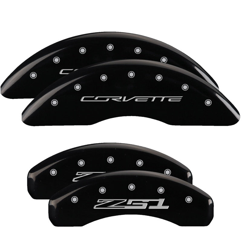 C7 Corvette Script Front / Z51 Rear, Black - C7 Corvette Stingray MGP Brake Caliper Covers