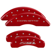 C7 Corvette Script Front / Z51 Rear, Red - C7 Corvette Stingray MGP Brake Caliper Covers