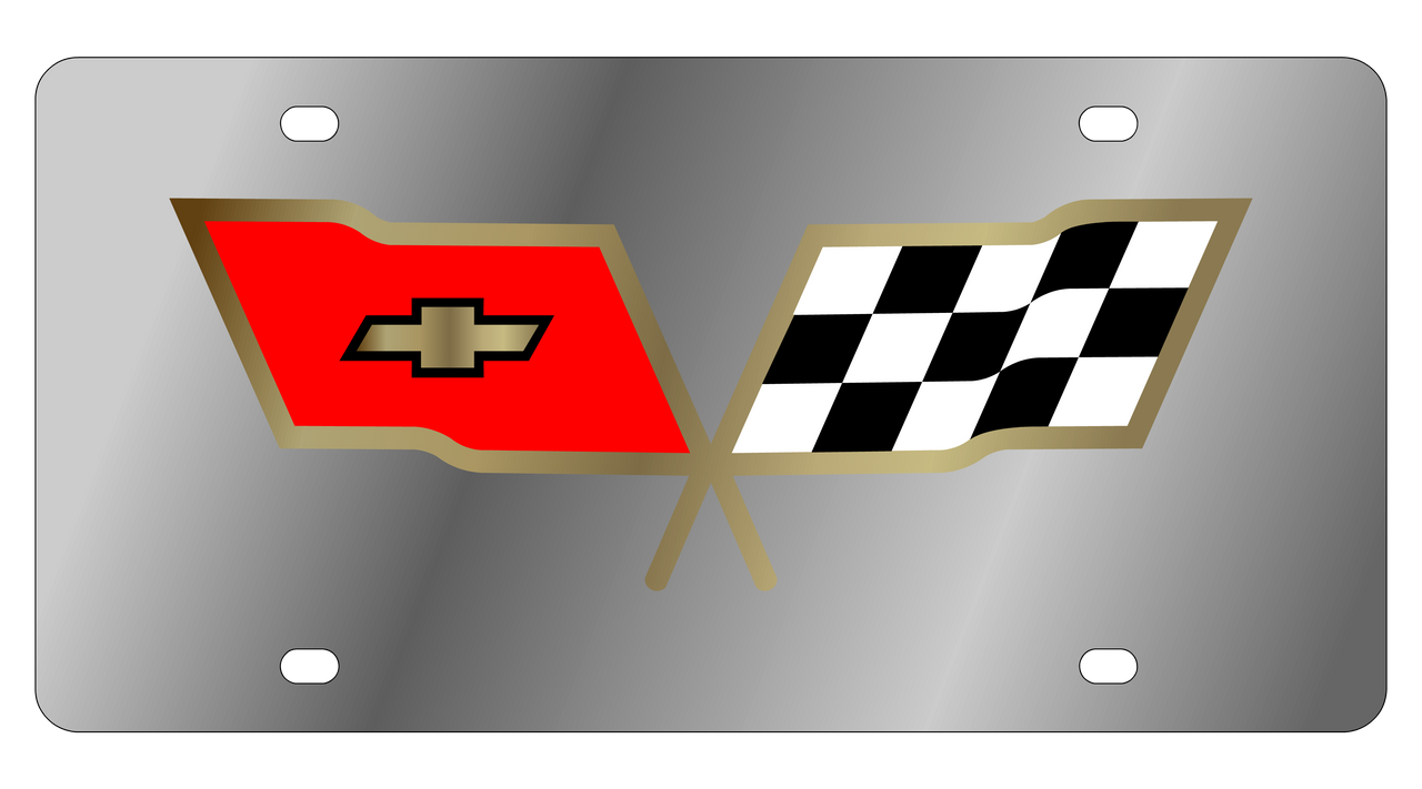 Chevrolet Corvette C3 Stainless Steel License Plate
