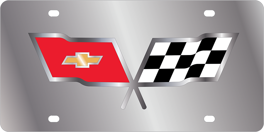 Chevrolet Corvette C3 Stainless Steel License Plate