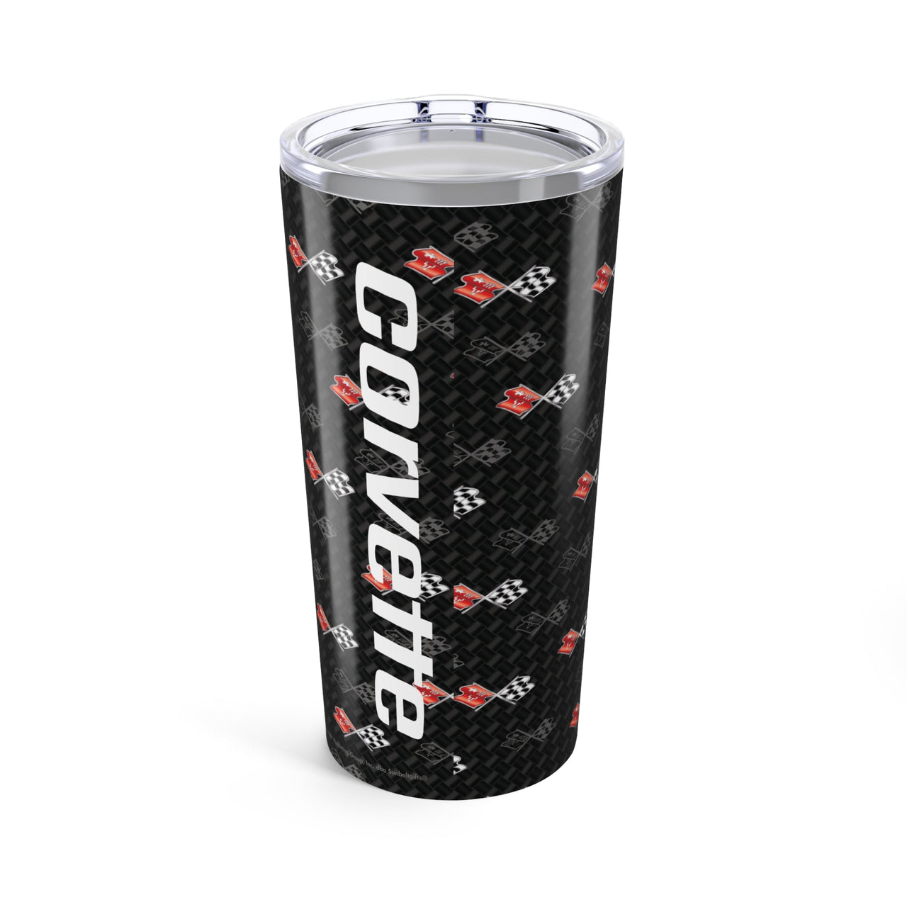 Corvette C3 Logo Toss  Pattern Carbon Tumbler 20oz