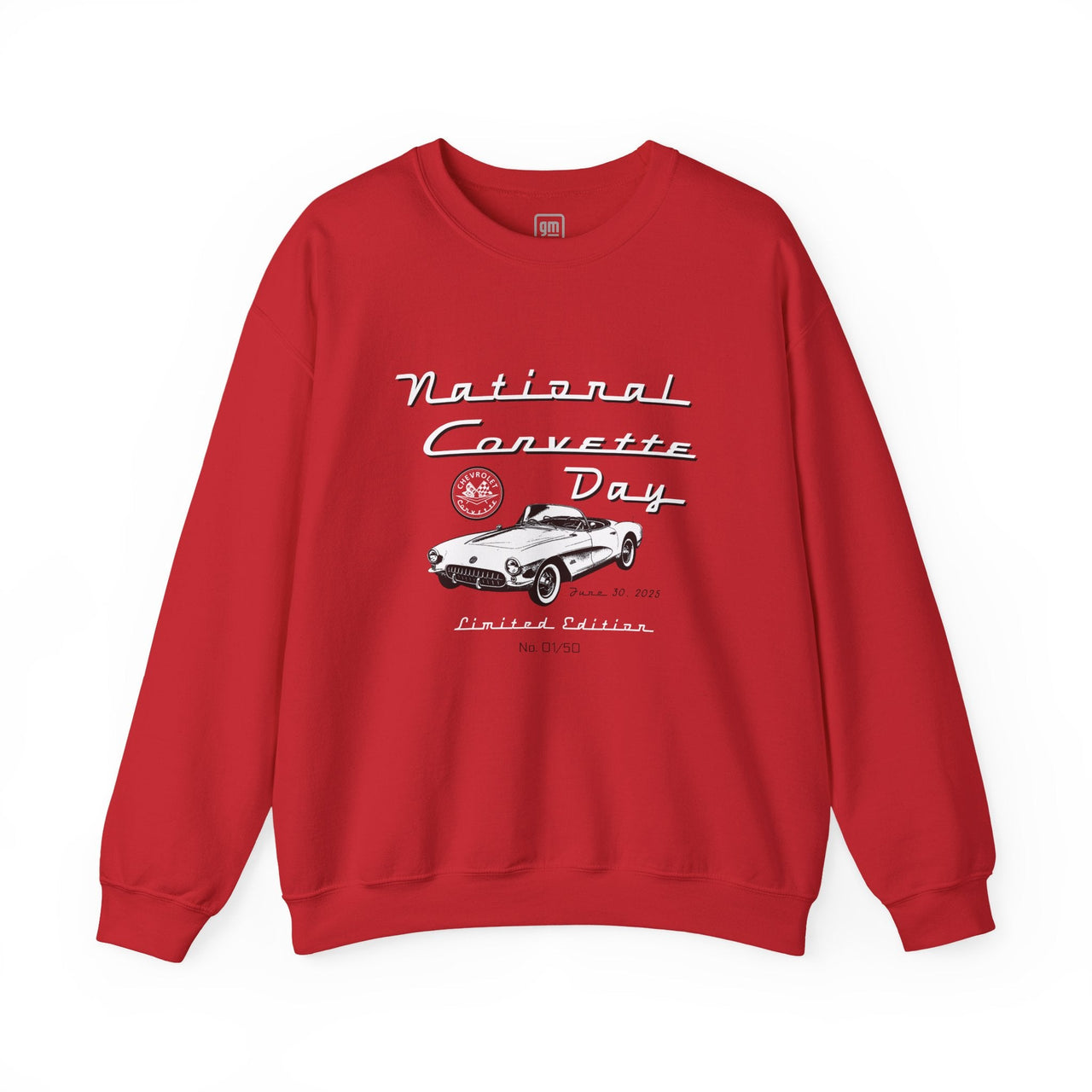 National Corvette Day Limited Edition Unisex Crewneck Sweatshirt, Individually Numbered, Only 100 Will Be Made