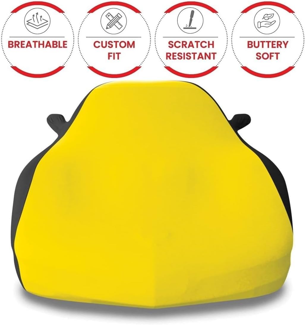 Corvette Ultraguard Stretch Satin Sport Car Cover - Yellow/Black - Indoor : 1984-1996 C4