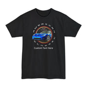 c6-corvette-personalized-circle-logo-with-car-unisex-tall-beefy-t®-cotton-t-shirt