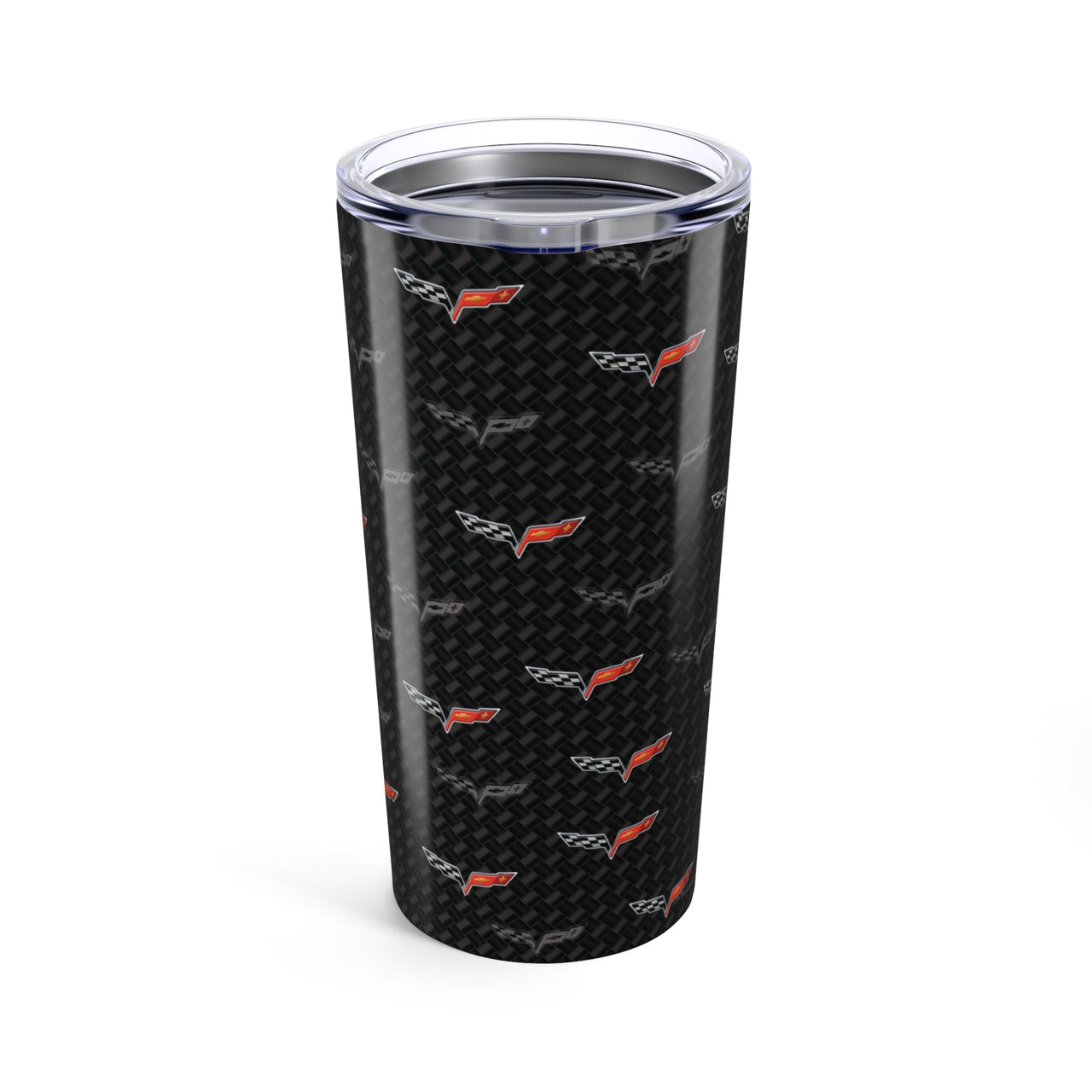 Corvette C6 Logo Toss  Pattern Carbon Tumbler 20oz