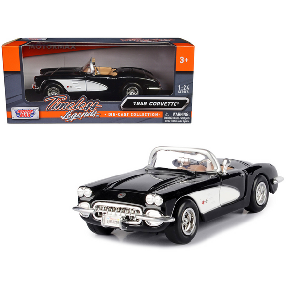 1959 Chevrolet Corvette Black 1/24 Diecast