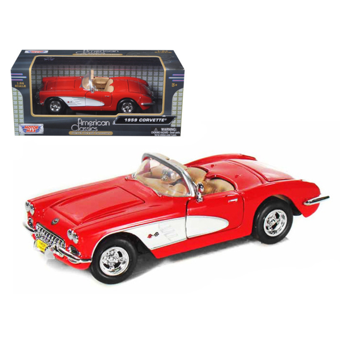 1959 Chevrolet Corvette Red 1/24 Diecast