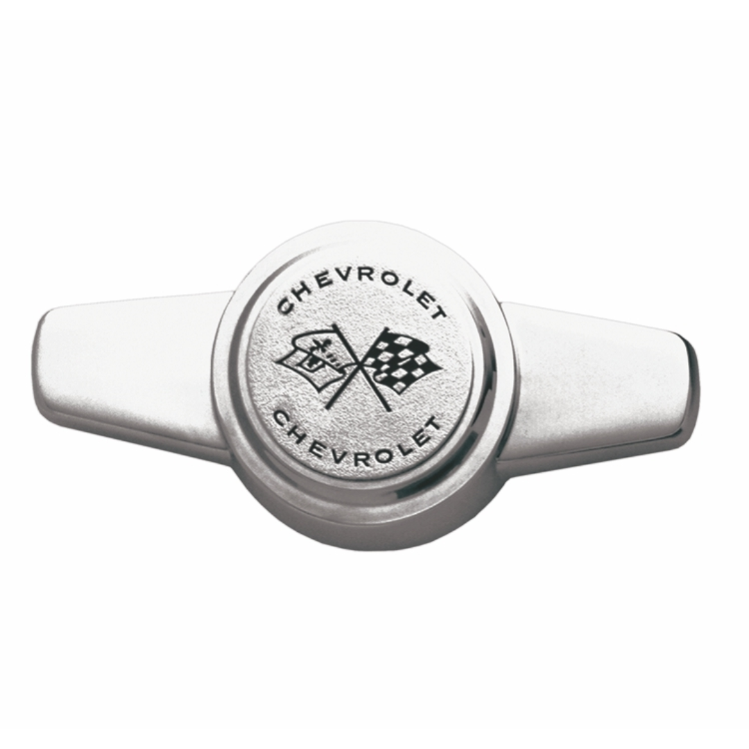 C3 1969-1982 Chevrolet Corvette 2 Bar Wheel Spinner Chrome Plated Zinc