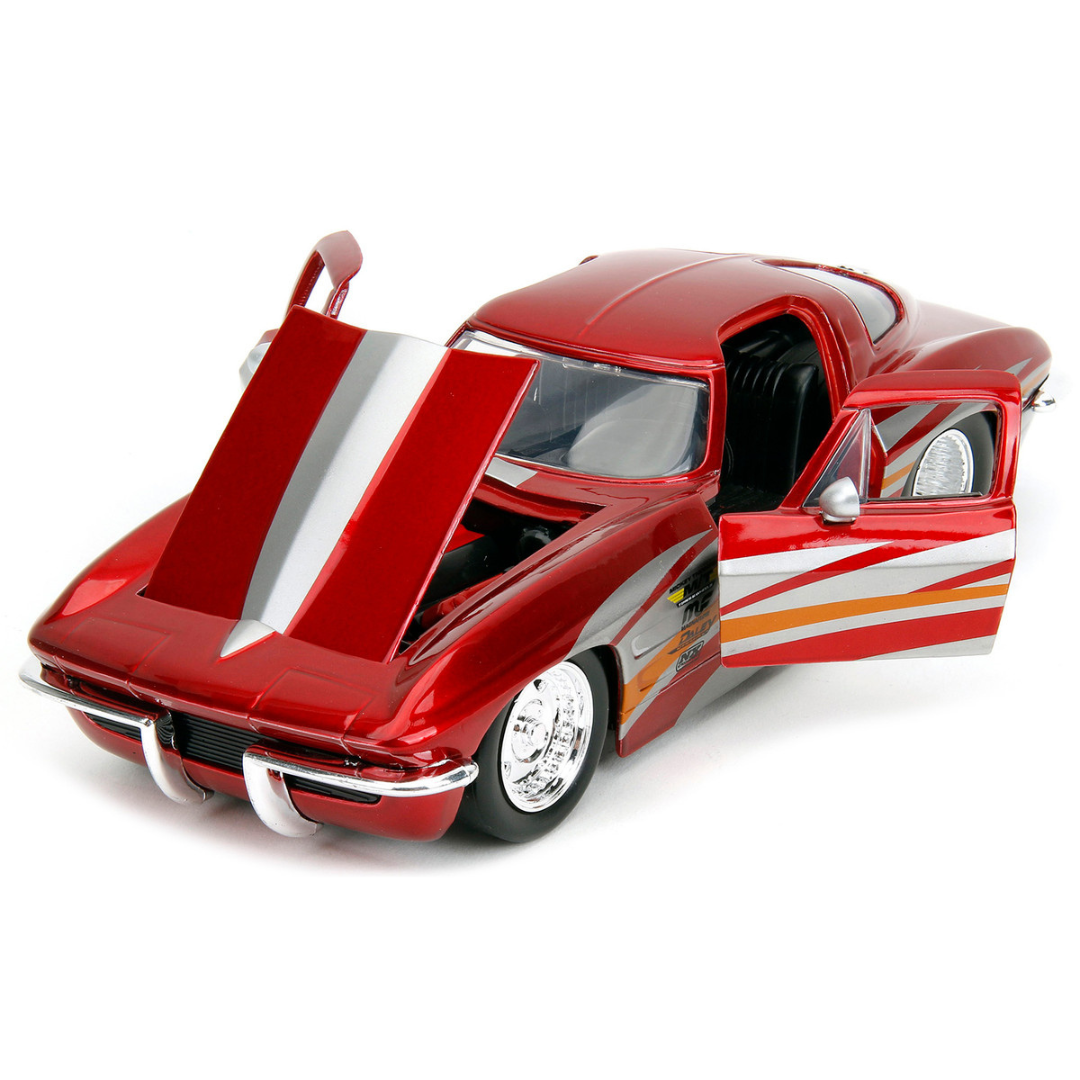 Red corvette toy car best sale
