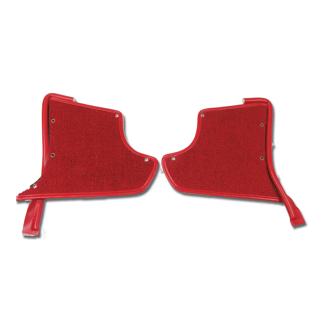1965-1967 Corvette Kick Panels W/Carpet - Red