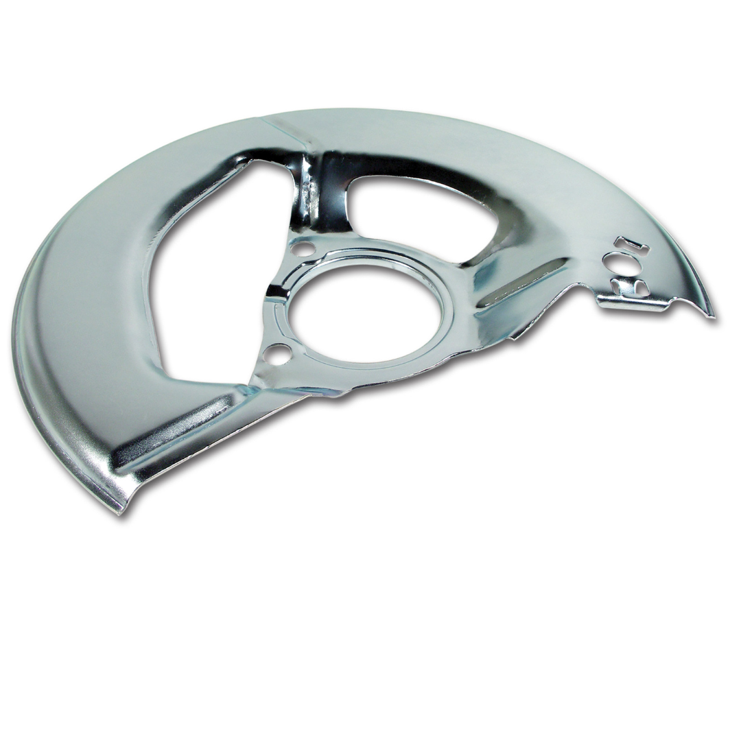 C2-C3 1965-1976 Corvette Front Brake Splash Shield Silver - CA
