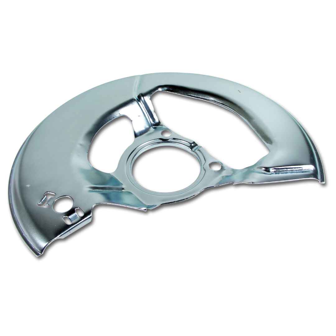C2-C3 1965-1976 Corvette Front Brake Splash Shield Silver - CA