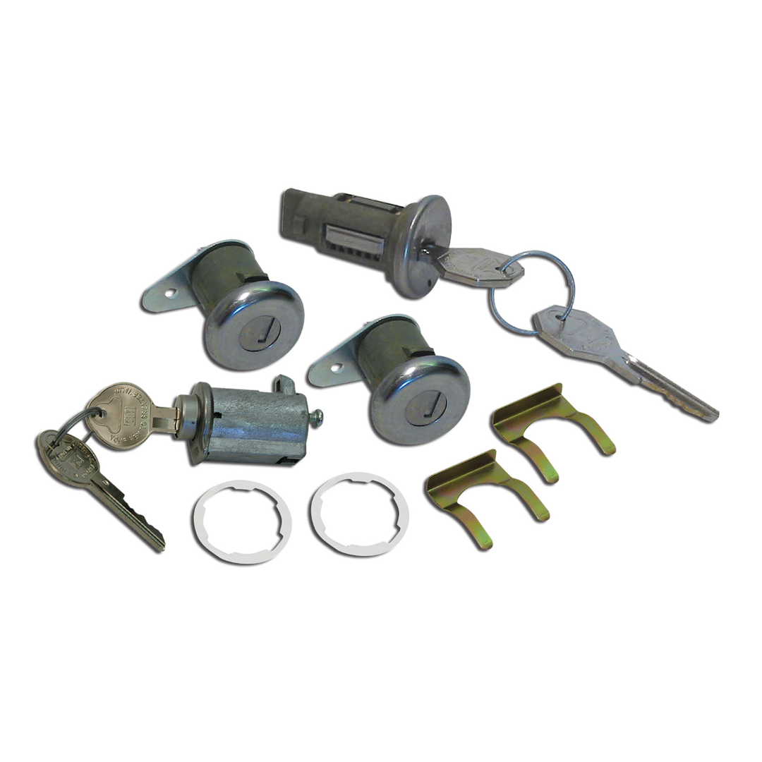 C2 1966-1967 Corvette Lock Set Ignition, Doors And Glove Box - CA
