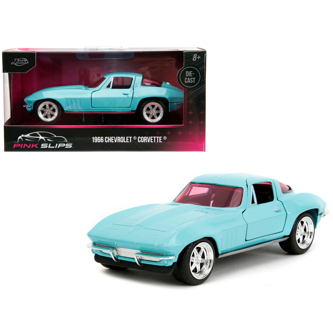 1966 Chevrolet C2 Corvette Light Blue 1/32 Diecast Model Car by Jada