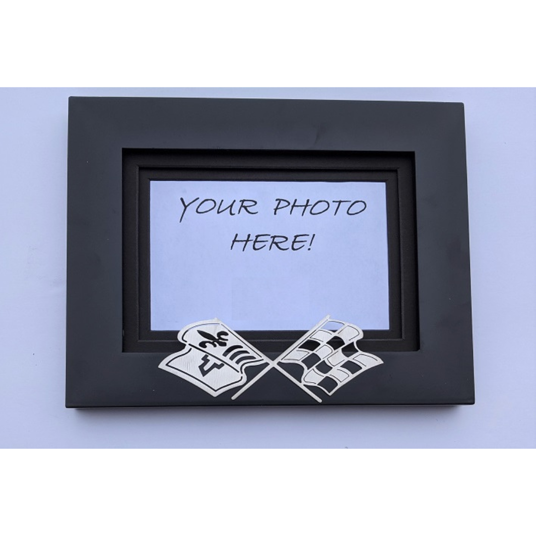 C3 Corvette 1968-76 Crossed Flag Emblem Picture Frame