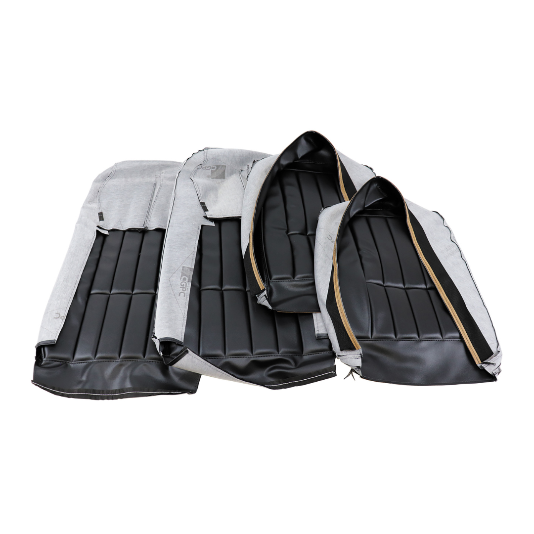 1970-1971 Corvette "Leather-Like" Vinyl Seat Covers - Black