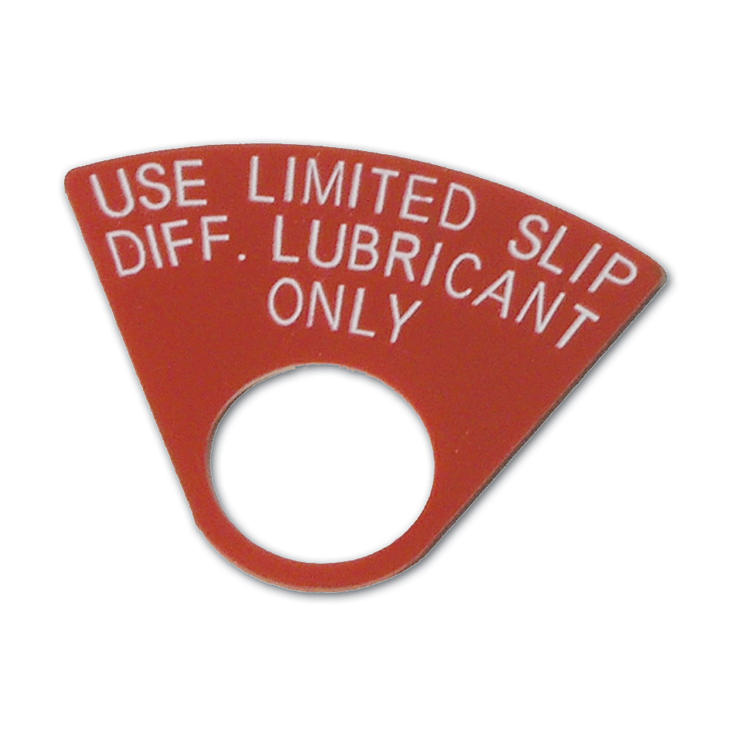 1970-1979 Corvette Tag - Rear End Red Positraction