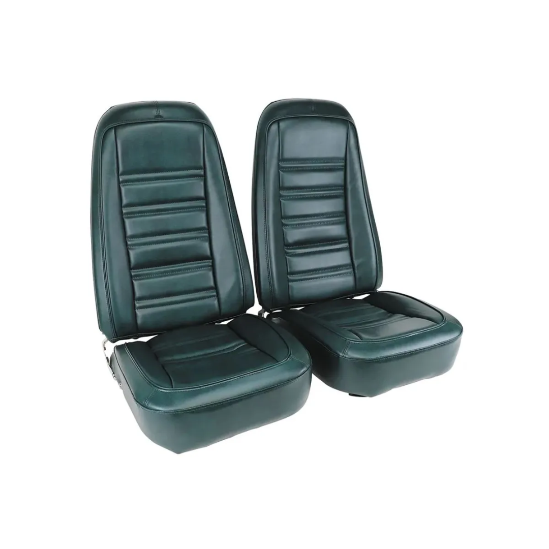 C3 1976 Corvette Mounted Seats Bluegreen Leather Vinyl - CA