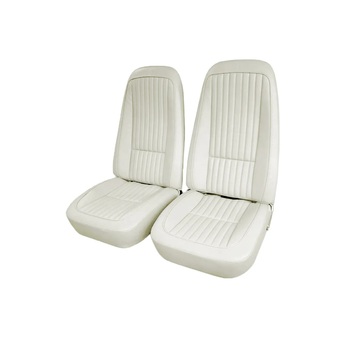C3 1976 Corvette Mounted Seats White Vinyl - CA