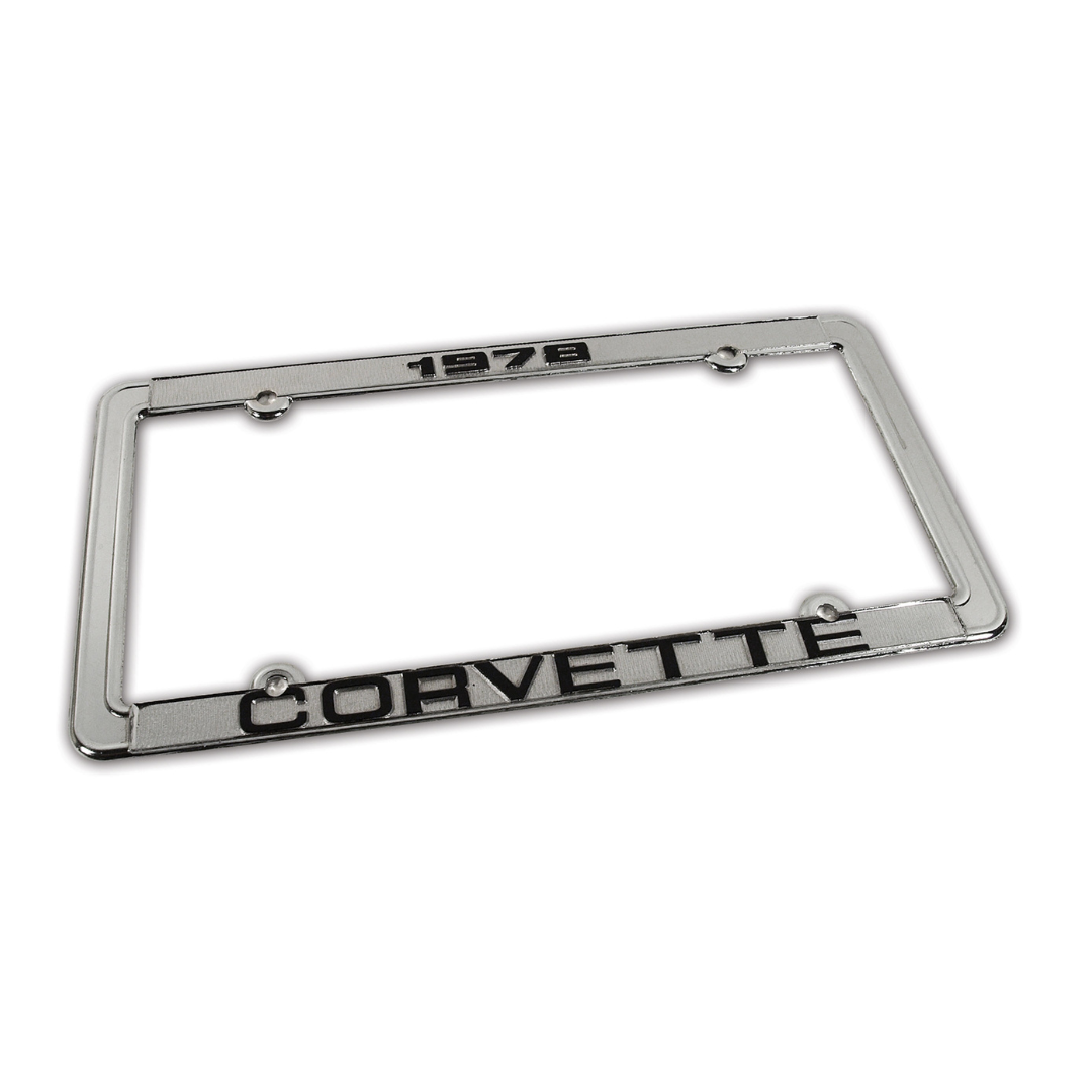 1978-1978 Corvette License Plate Frame Corvette Chrome - CA