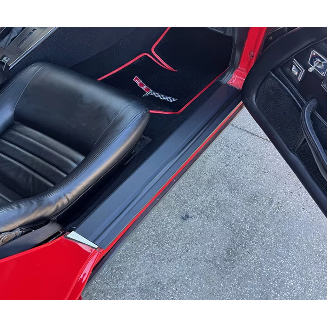1978-1982 C3 CORVETTE DOOR SILLS TEXTURED BLACK POWDERCOAT 2PC